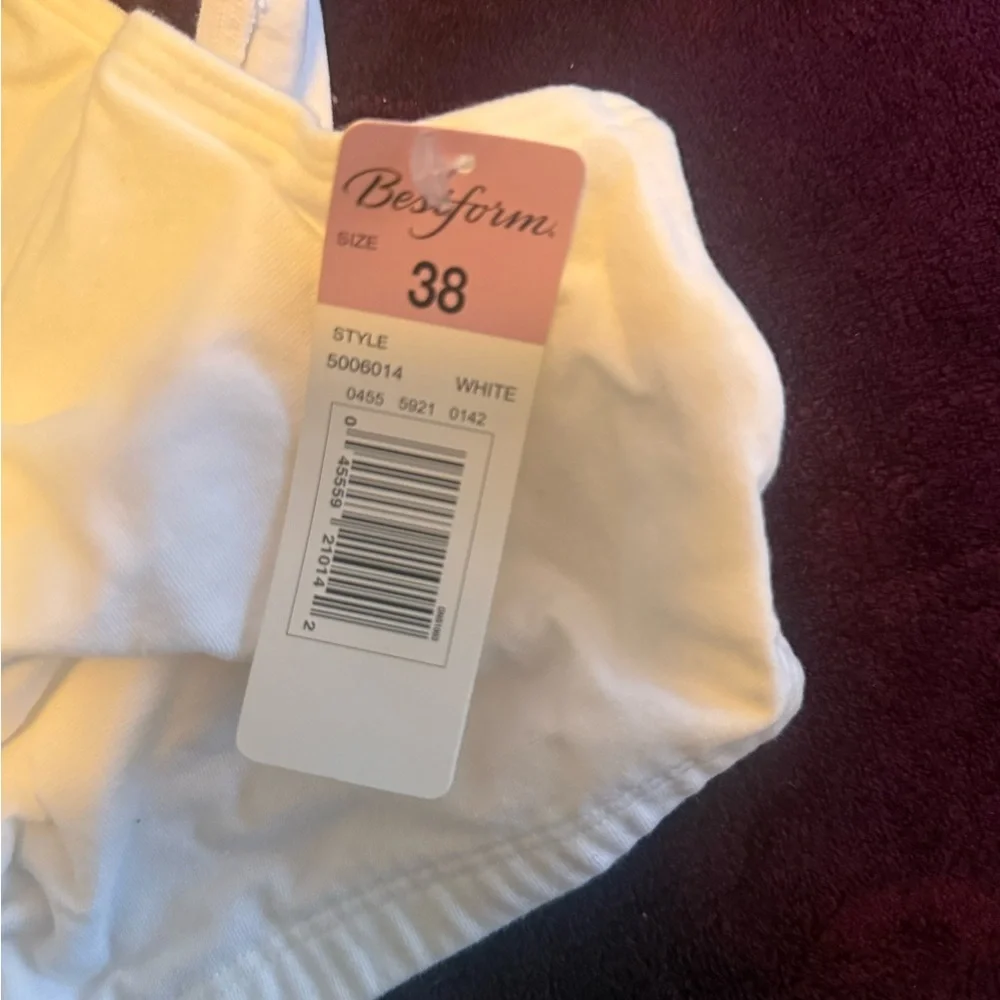 Wireless White Front-Closure Bra